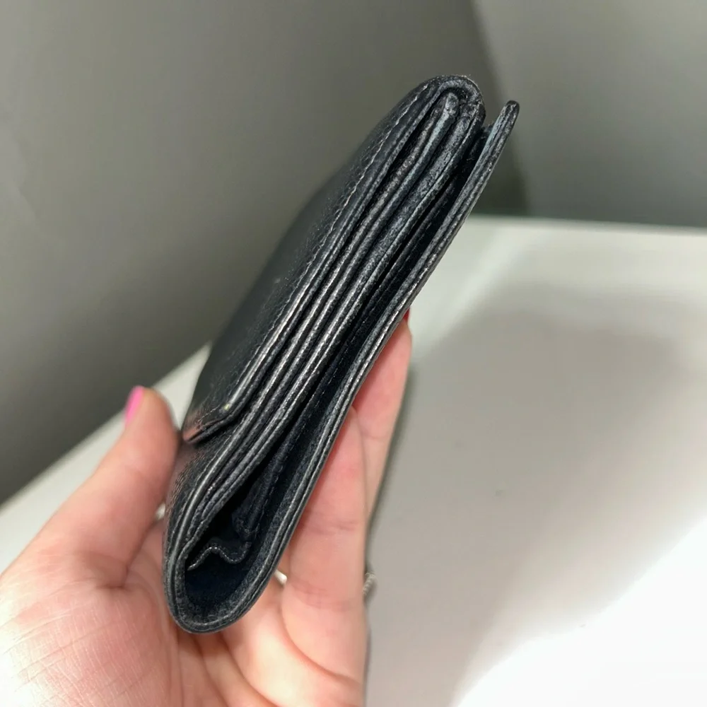 Chanel Caviar Leather Timeless CC Flap Compact Wallet